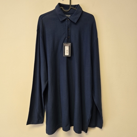 Roundtree & Yorke Silky Finish Collection Polo Shirt Dark Blue XL - Picture 5 of 5